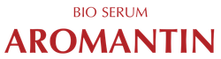 A logo for bio serum aromatin on a white background