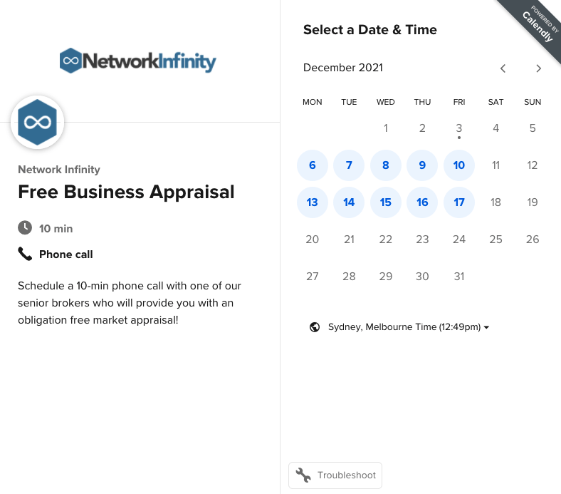 Calendly Booking Example