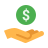 No Commission hand with green dollar icon