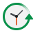 No More Waiting Around clock with round arrow