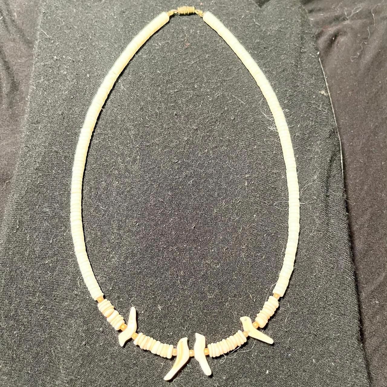 Cute White Shell Beaded Bird Necklace