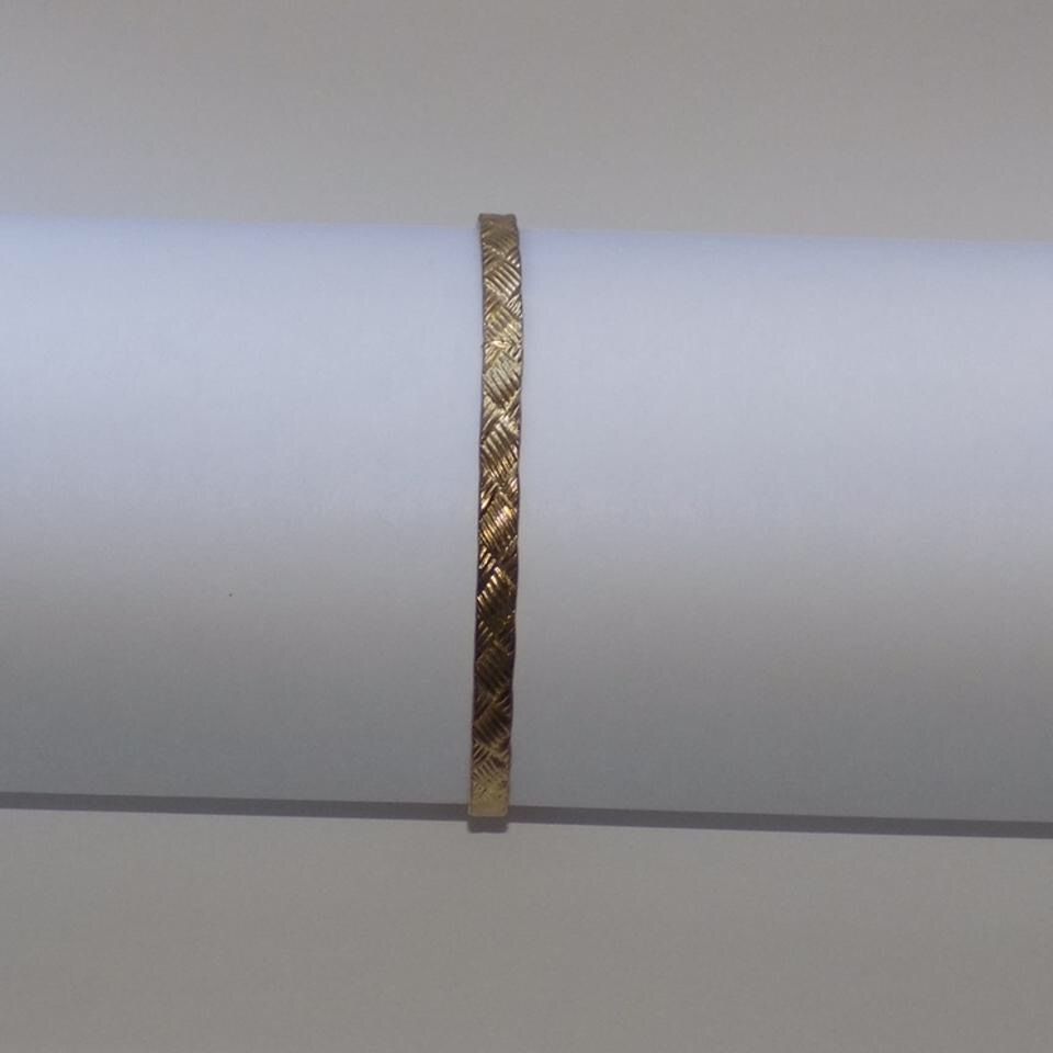 Dainty Gold Designed Bangle Bracelet