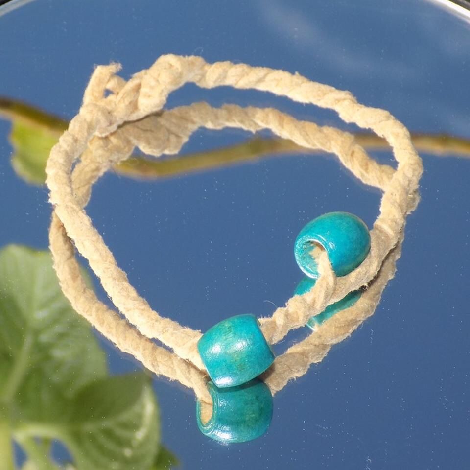 Blue Beaded Sea Rope Bracelet