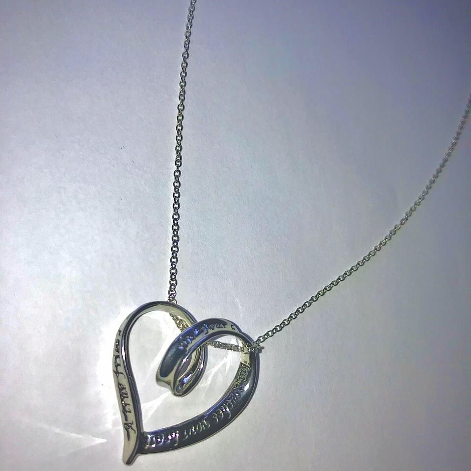 Silver True Friend Heart Necklace