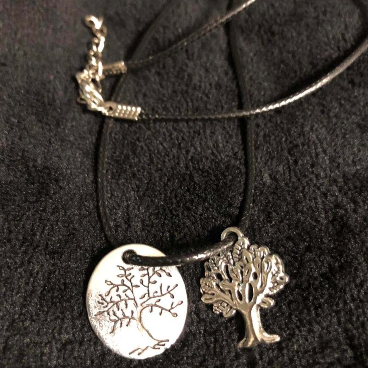 Silver Tree Charm with Silver Circle Charm 
