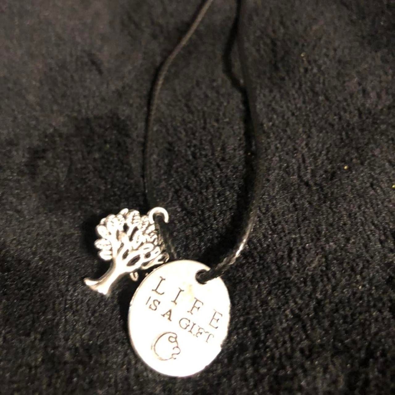 Silver Tree Charm with Silver Circle Charm 