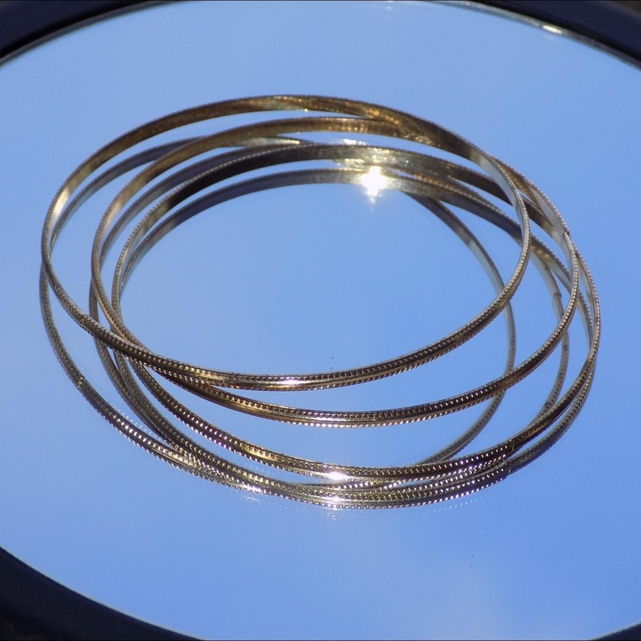 Set of 3 Gold Metal Bangles