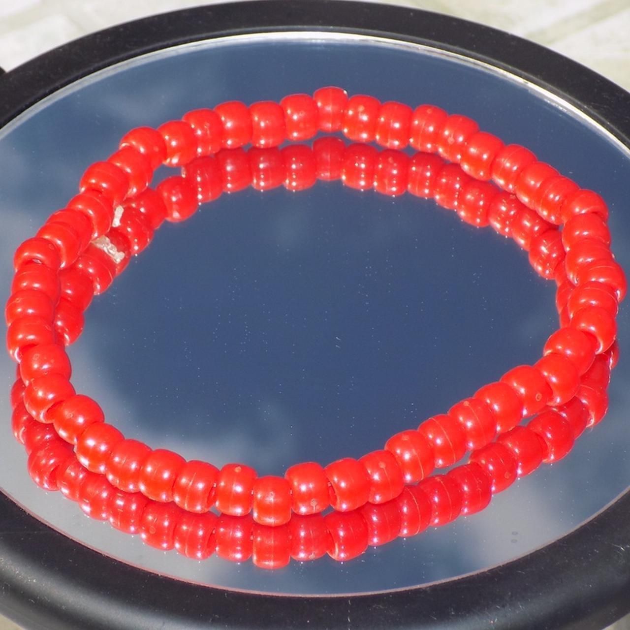 Classic Red Beaded Anklet