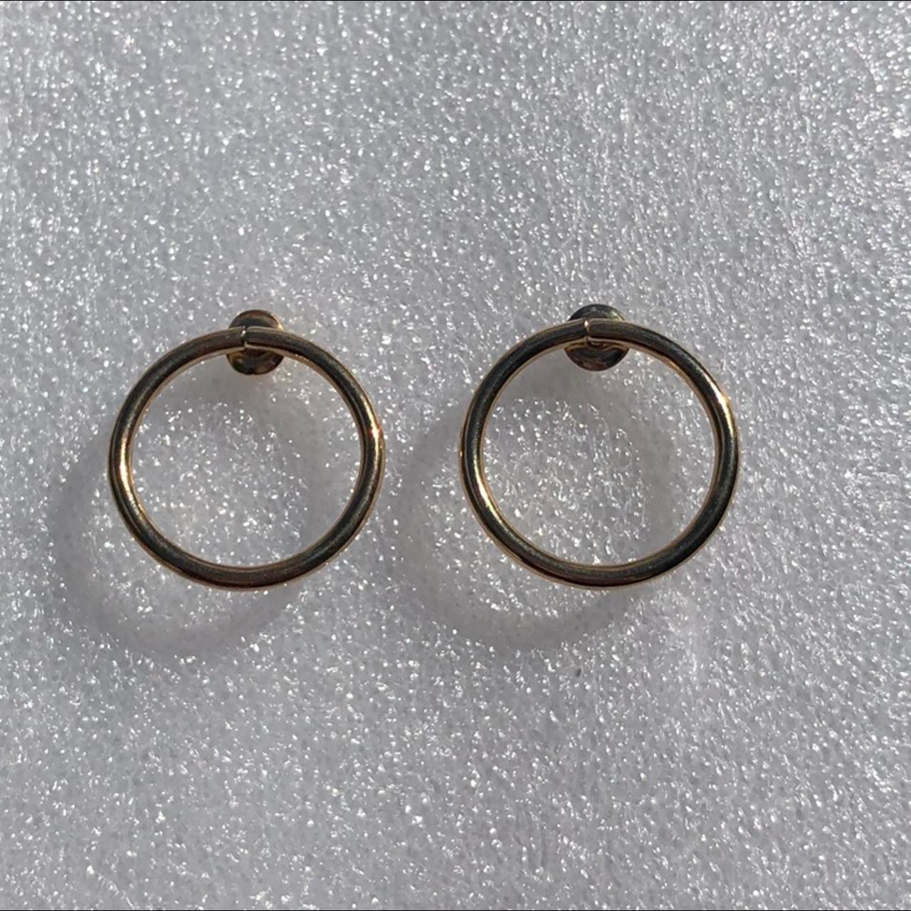 Classic Gold Colored Circle Earrings