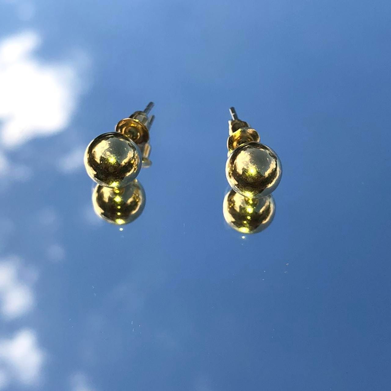 Classic Gold Colored Circle Studded Earrings