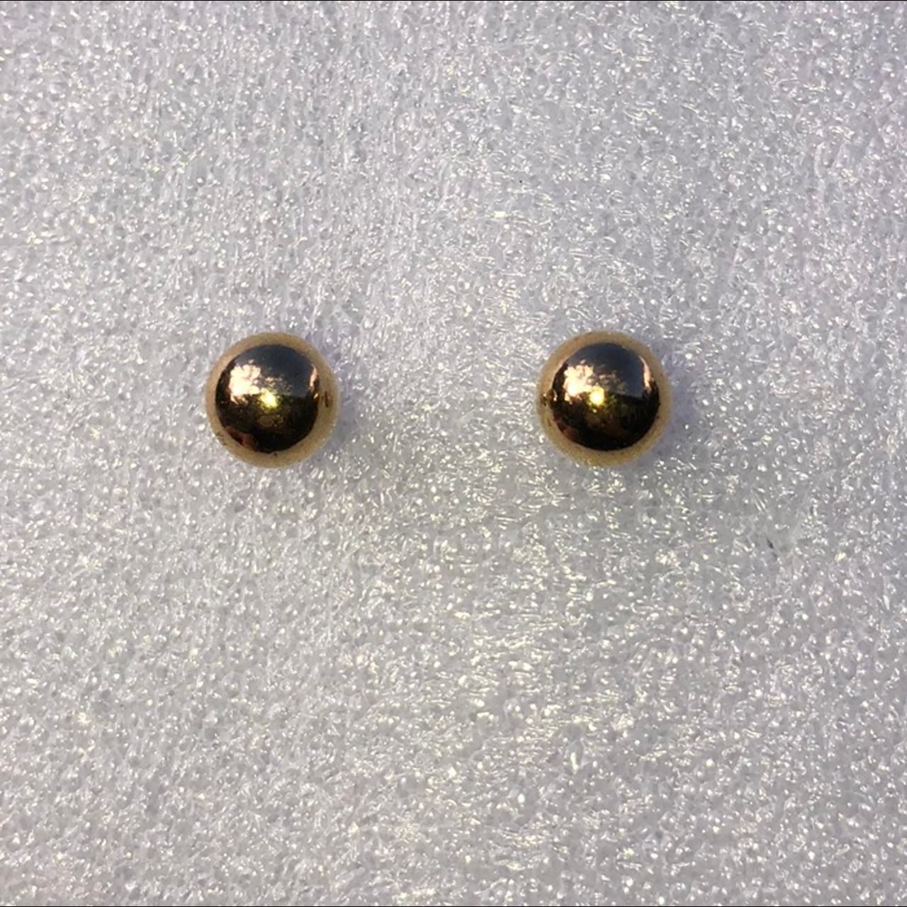 Classic Gold Colored Circle Studded Earrings