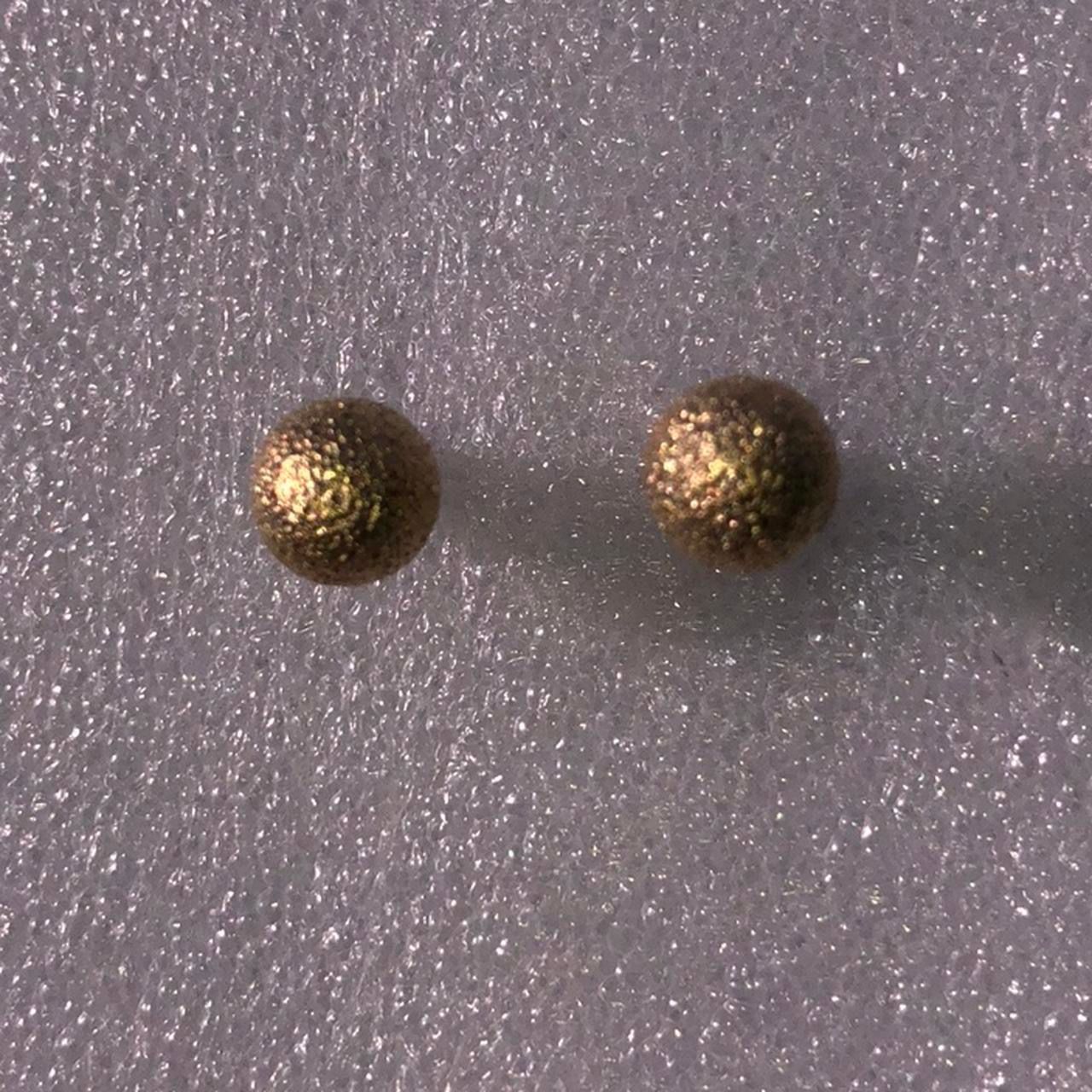 Classic Gold Glittery Colored Circle Studded Earrings