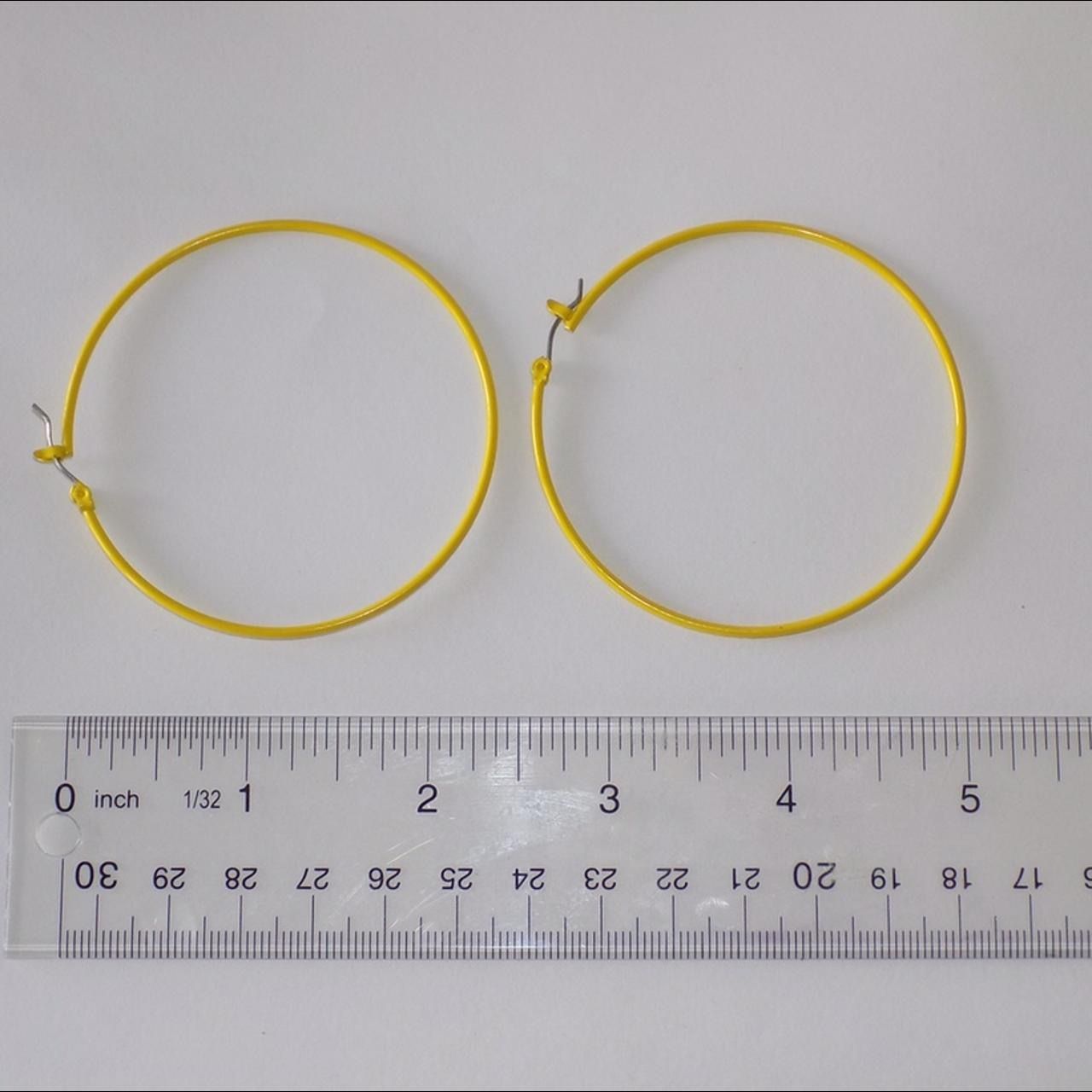 Lightweight Yellow Plastic Hoop Earrings