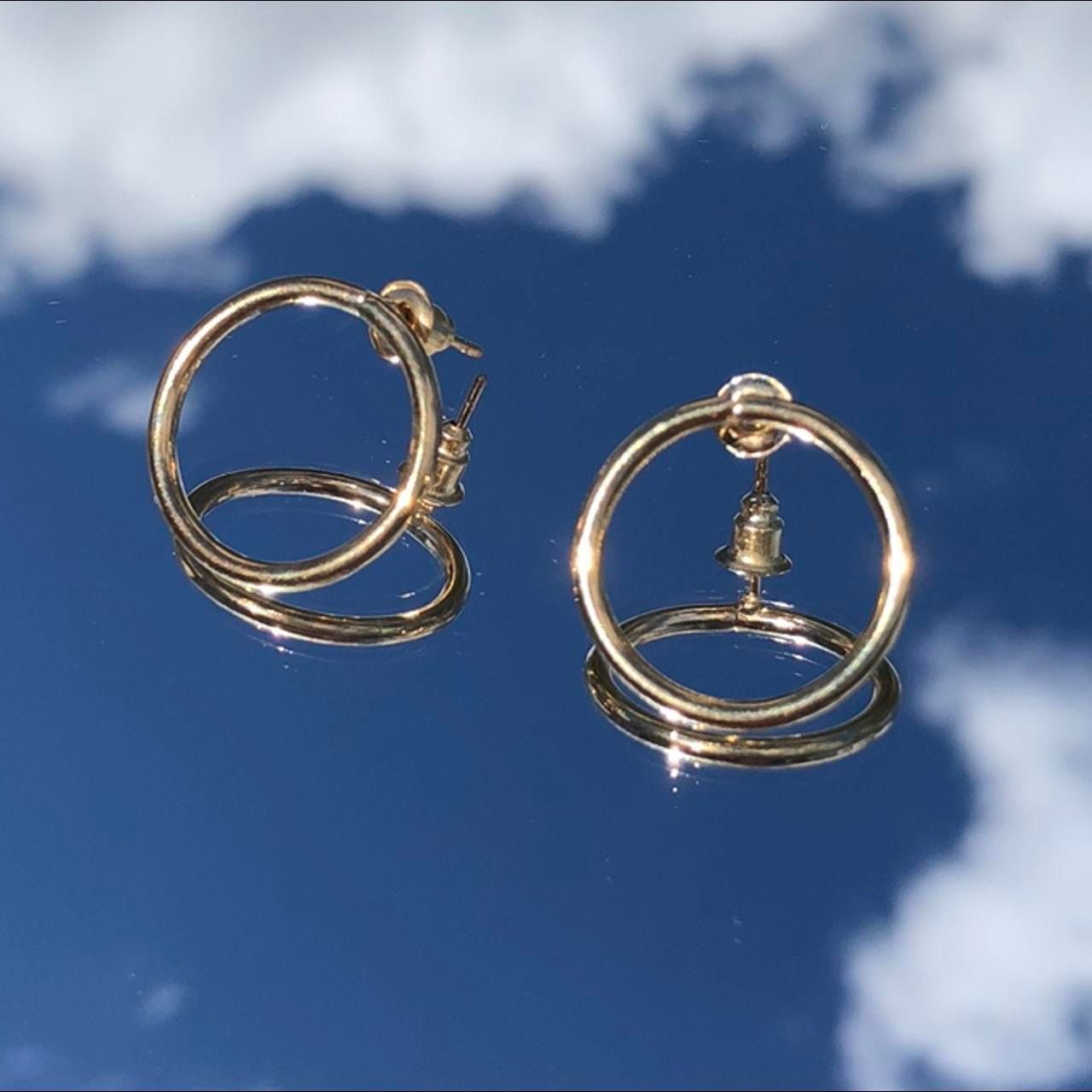 Classic Gold Colored Circle Earrings