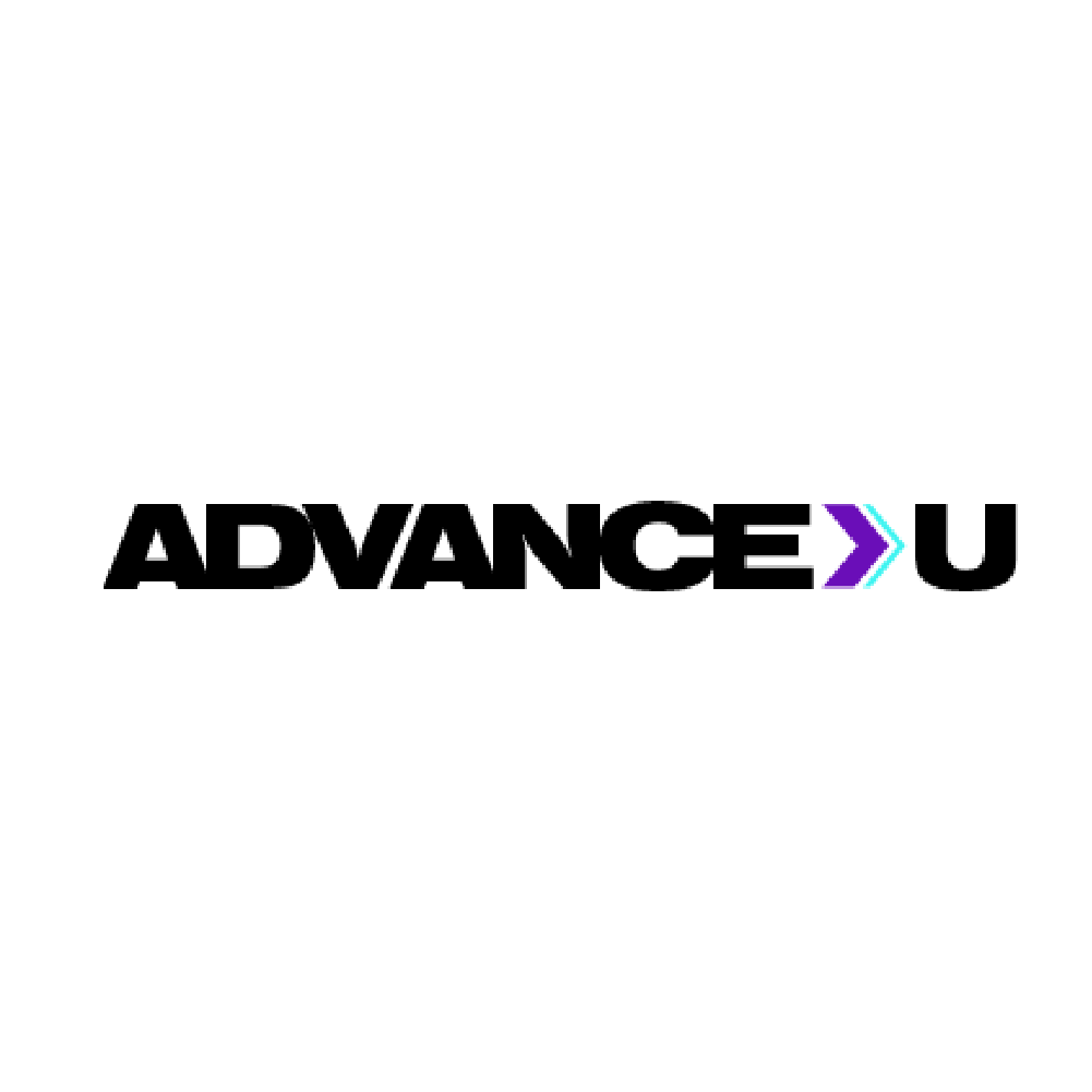 It is a logo for a company called advance u.