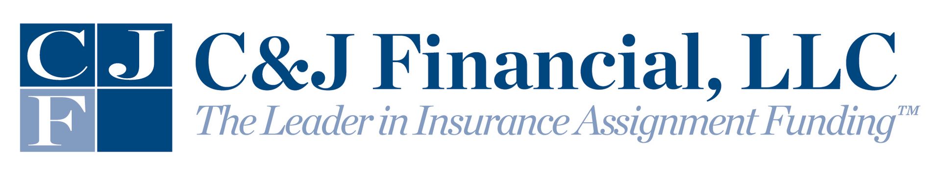 A logo for cj c & j financial llc the leader in insurance assignment funding