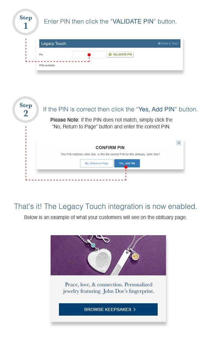 A screenshot of a website showing how to buy a necklace.