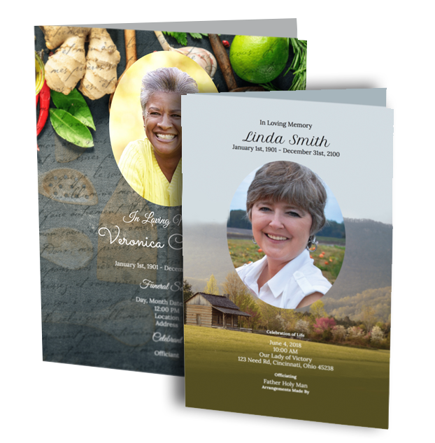A memorial card for linda smith with a picture of a woman