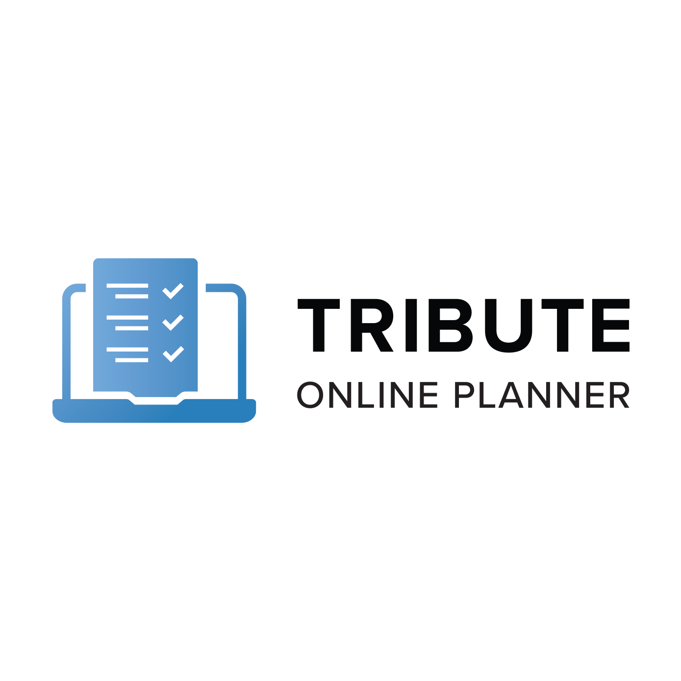 It is a logo for a tribute online planner.