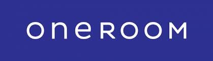 The word one room is on a blue background.
