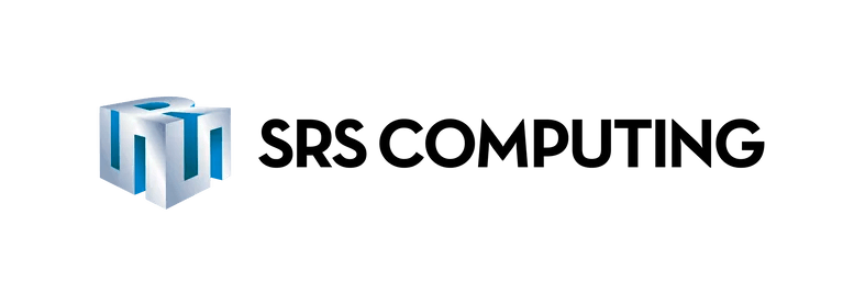 A logo for srs computing with a shield on a white background.