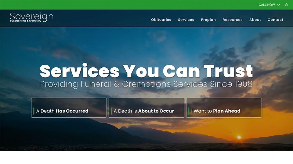 A screenshot of a website that says `` services you can trust ''.
