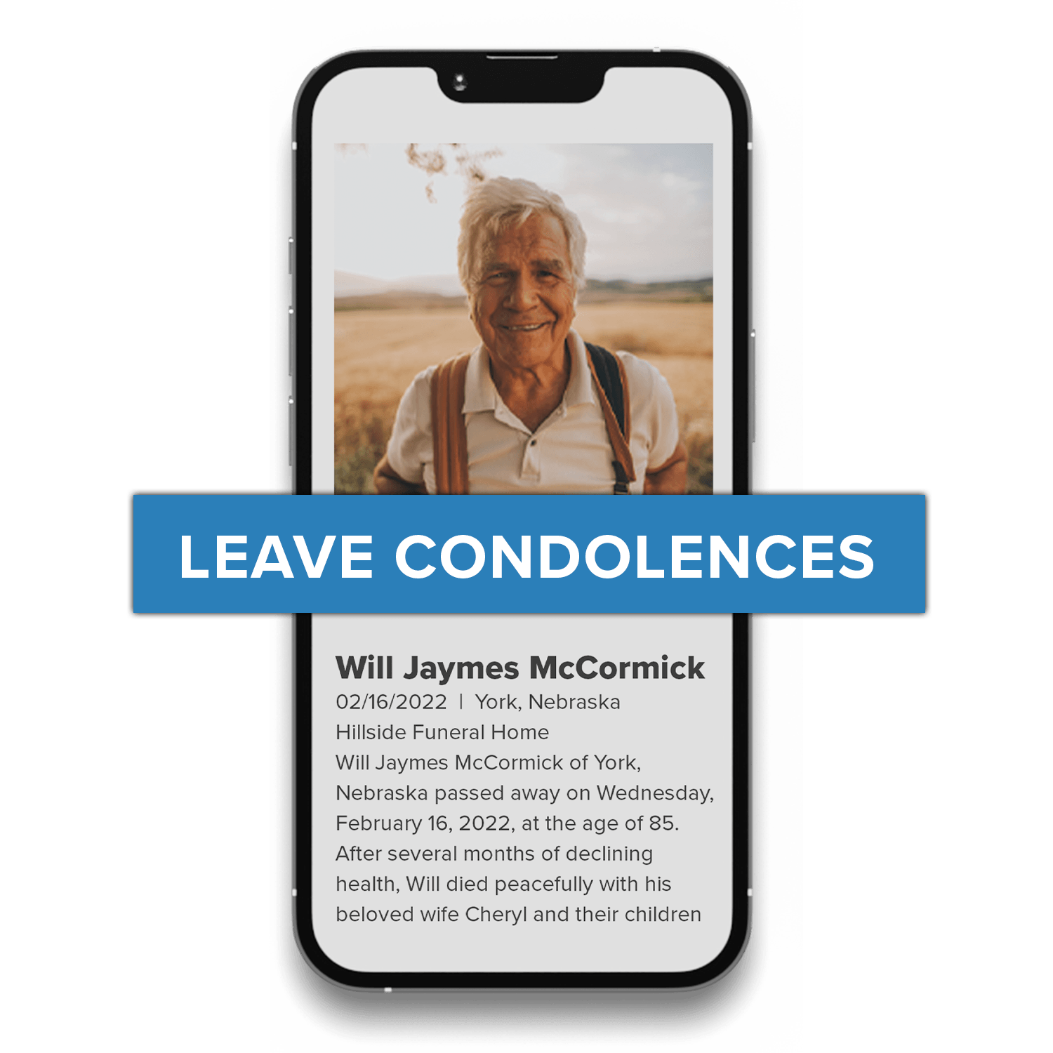 Leave condolences