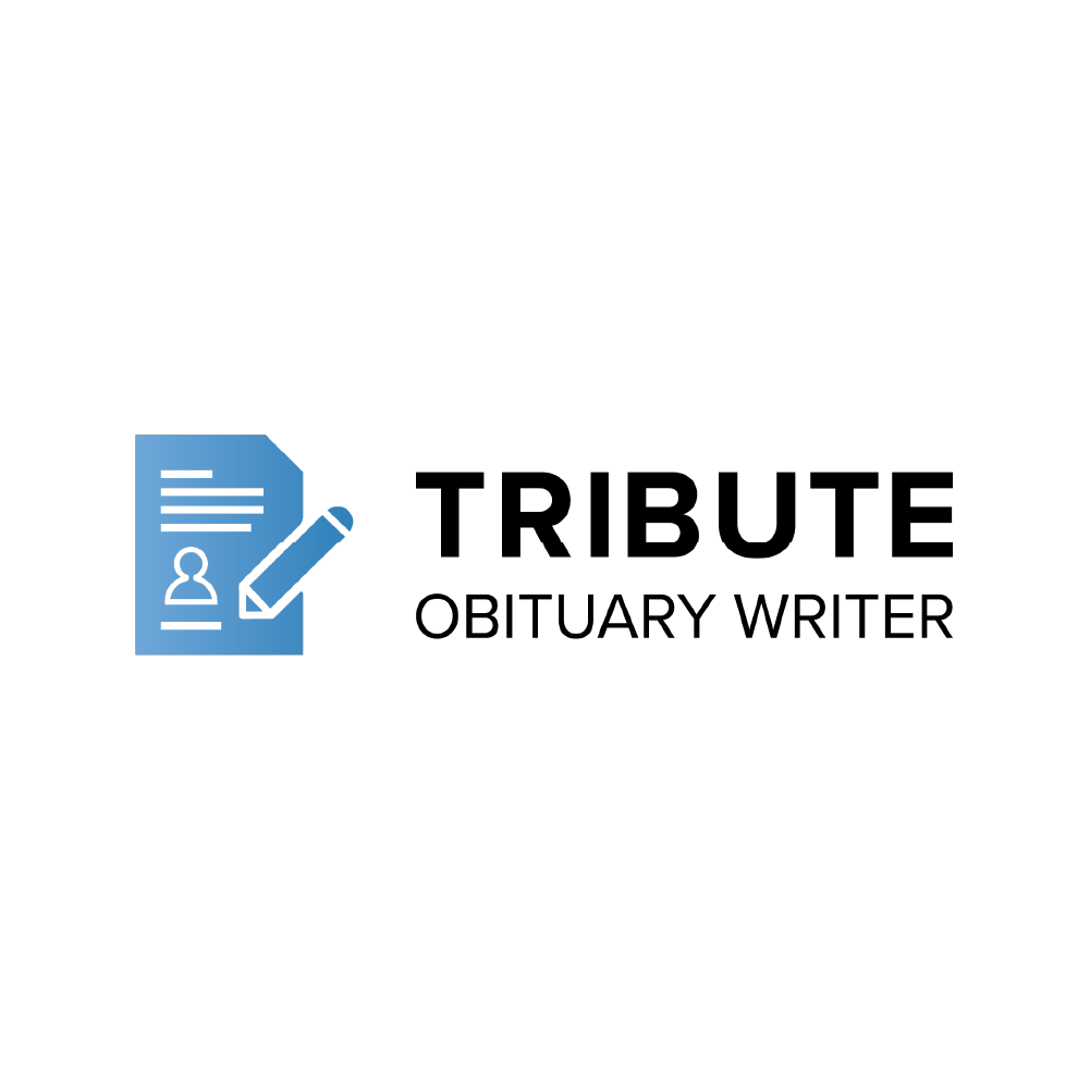 It is a logo for a tribute obituary writer.