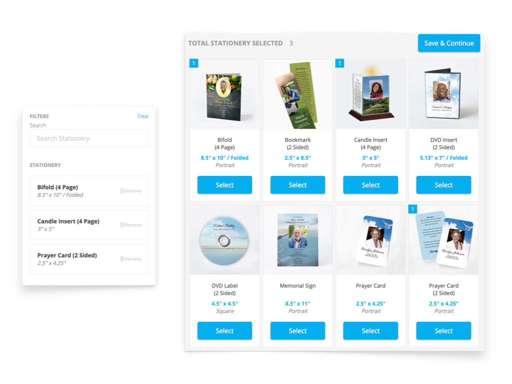 A screenshot of a website showing a variety of products.
