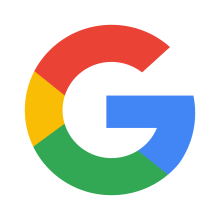 The google logo is a rainbow colored g in a circle.