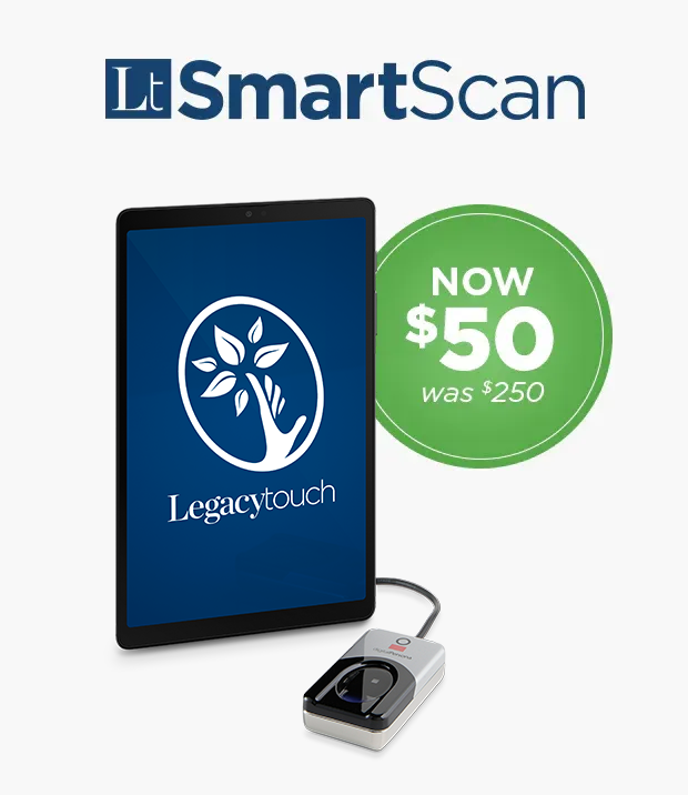 A tablet with a legacytouch app on it