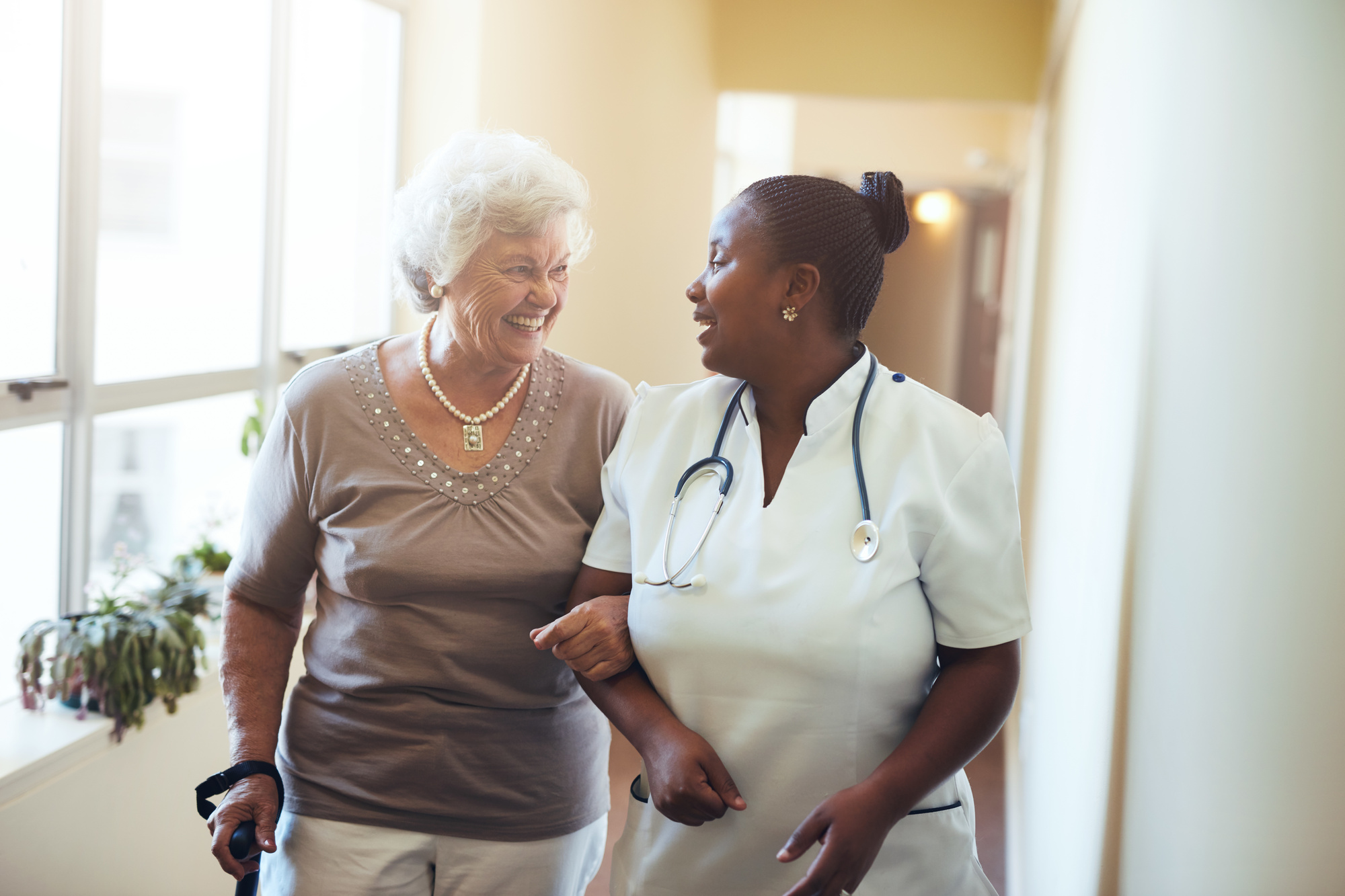 caregiver with patient