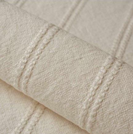 Dildier Stripe in ivory linen-cotton blend fabric by Fabricut