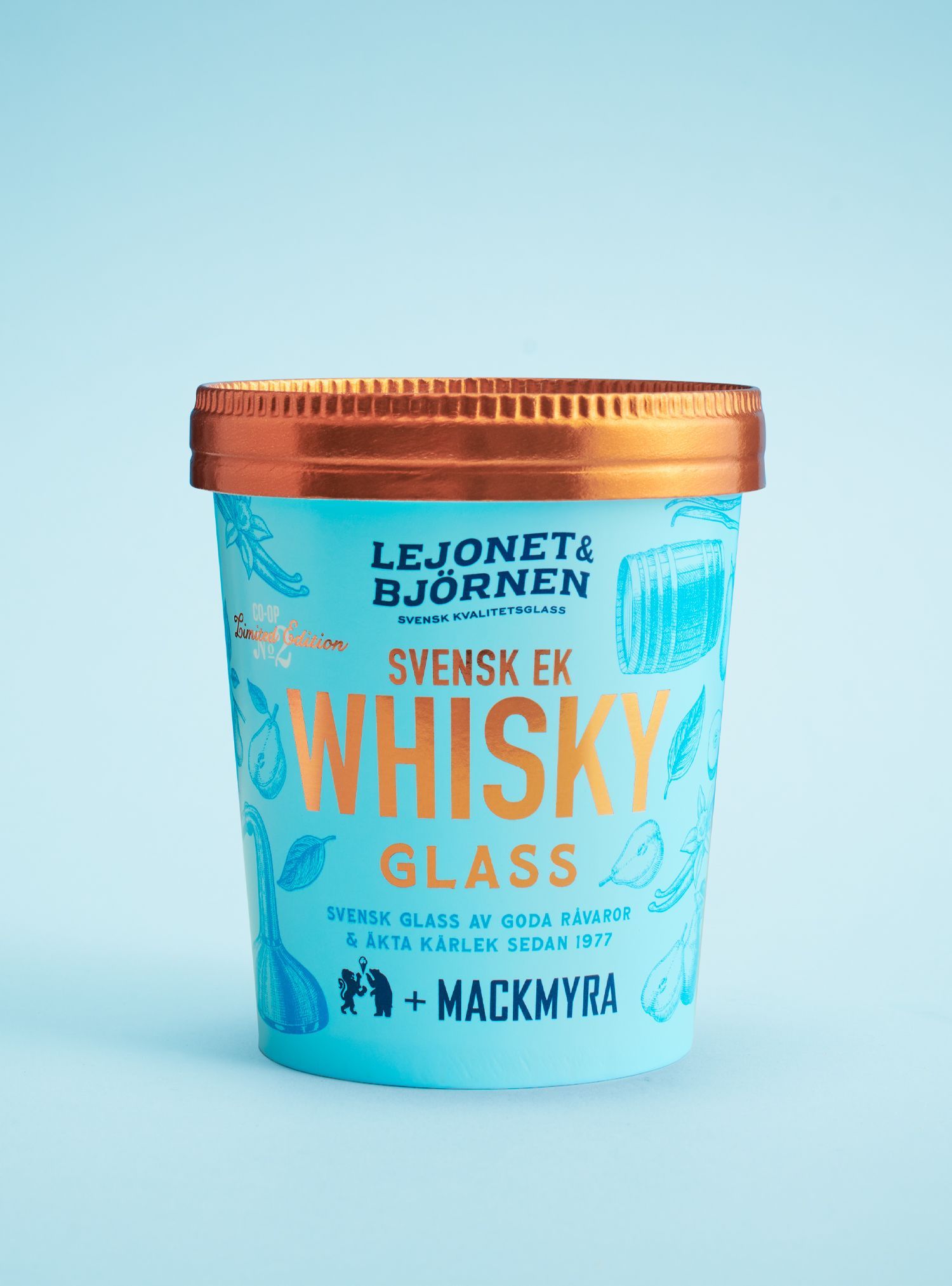Ice cream tub: blue,