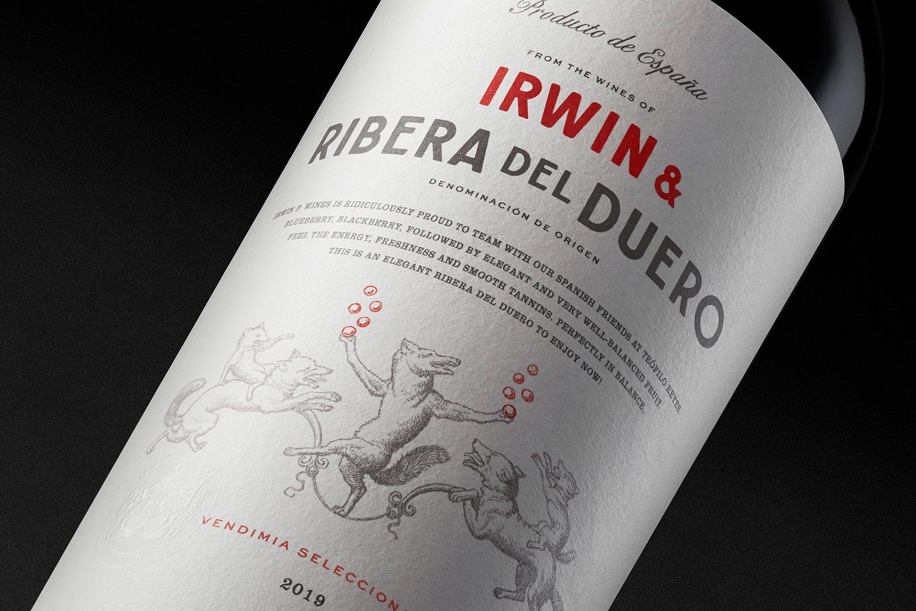 Wine bottle label: 