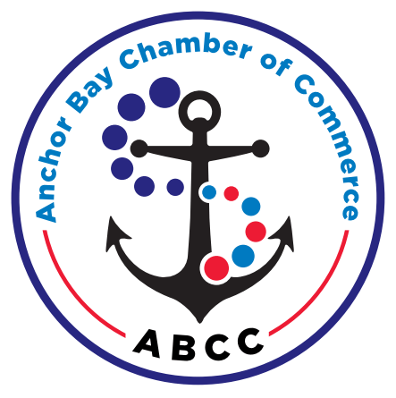 The logo for the anchor bay chamber of commerce
