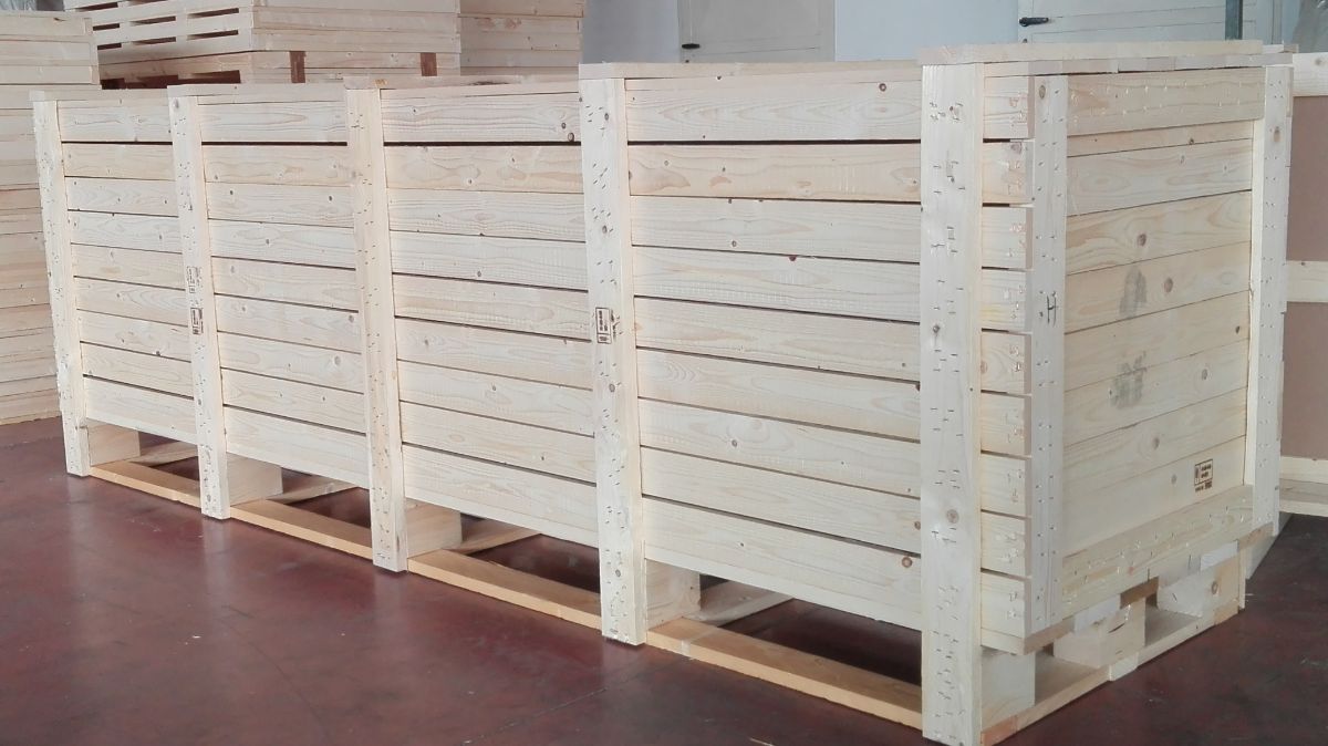 scatole in legno non standard per la movimentazione delle merci