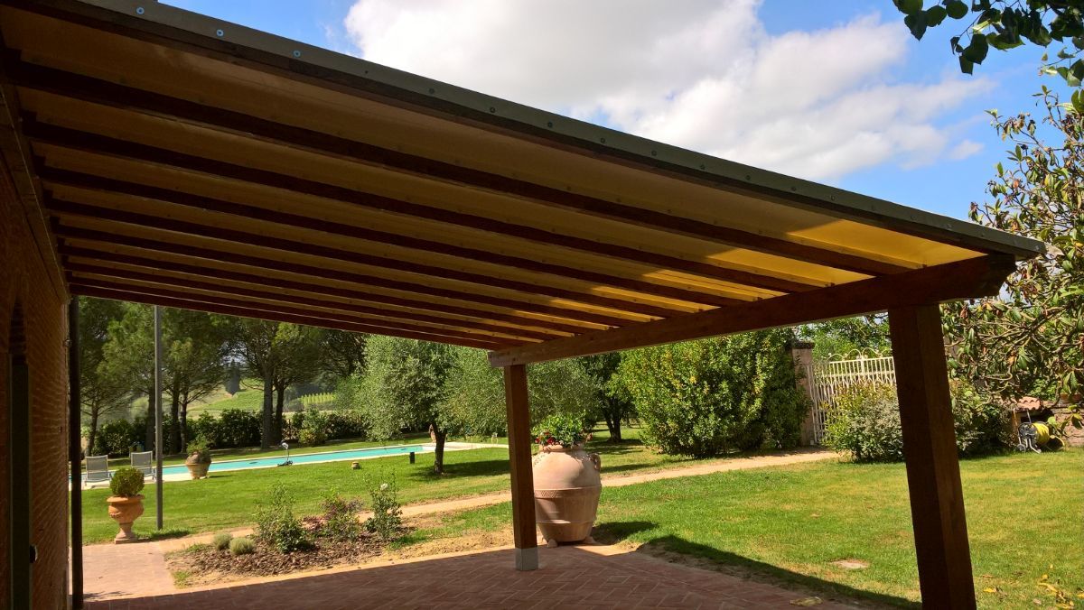 copertura in legno per esterni