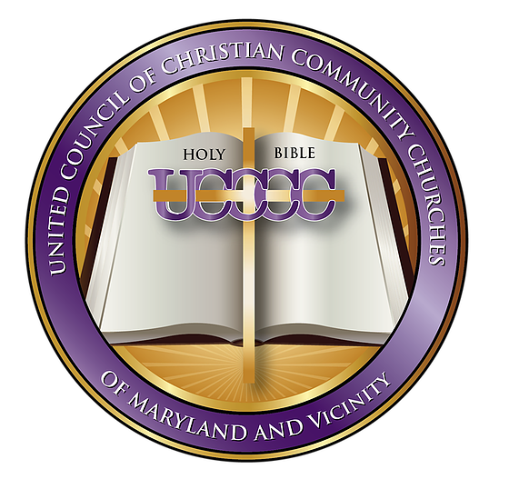 The logo for the united council of christian community churches of maryland and vicinity