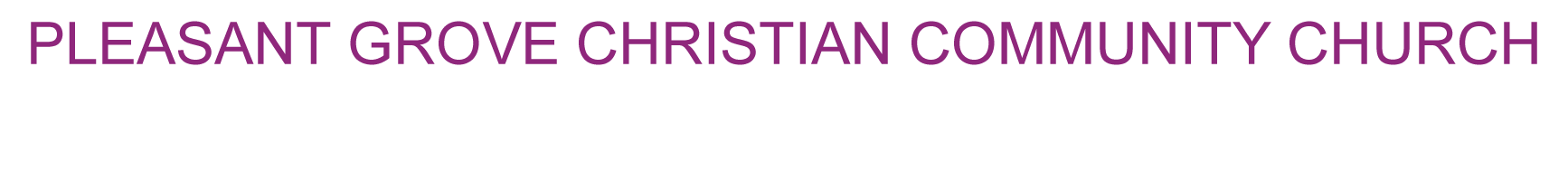 A logo for pleasant grove christian community church