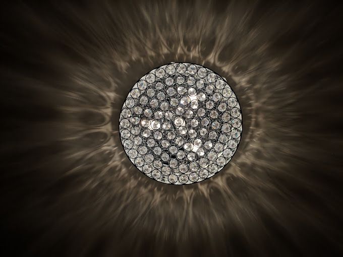 A circular object with a lot of diamonds on it
