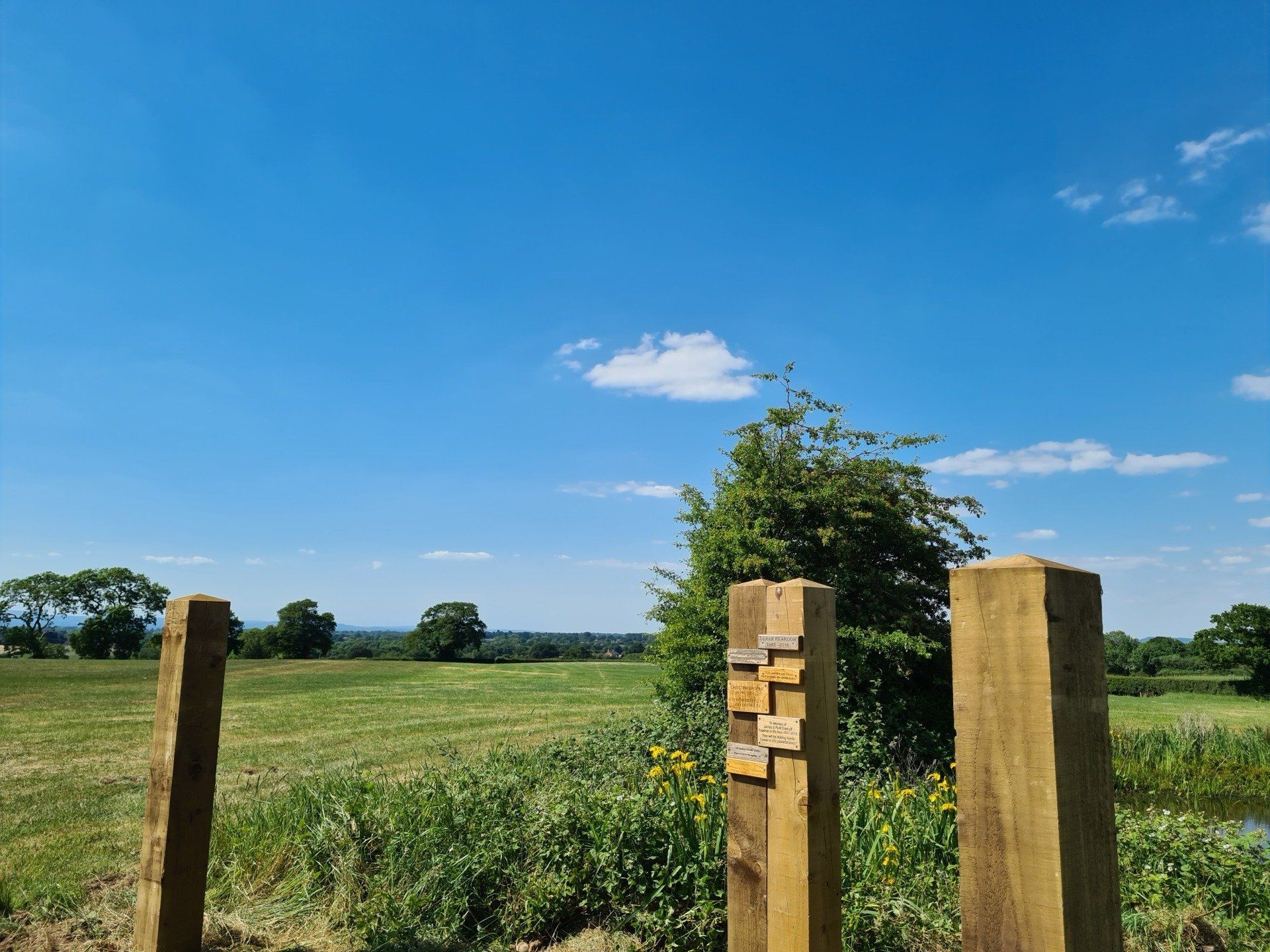 Wood Henge Plaque Memorial at Fenns Meadow