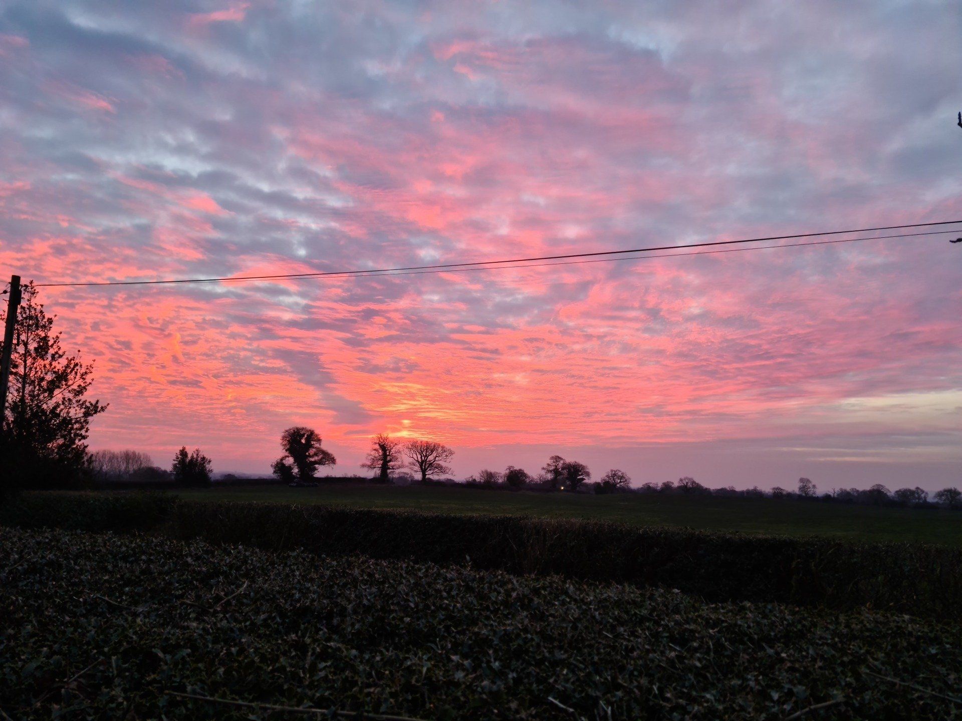 Sunset over Fenns Meadow