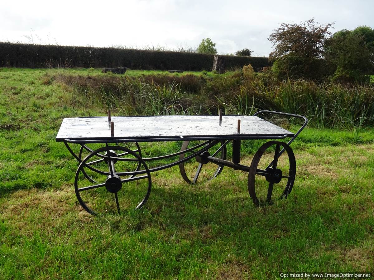 The bier used for transporting the coffin at Fenns Meadow
