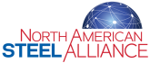 North American Steel Alliance logo with a blue globe and text.