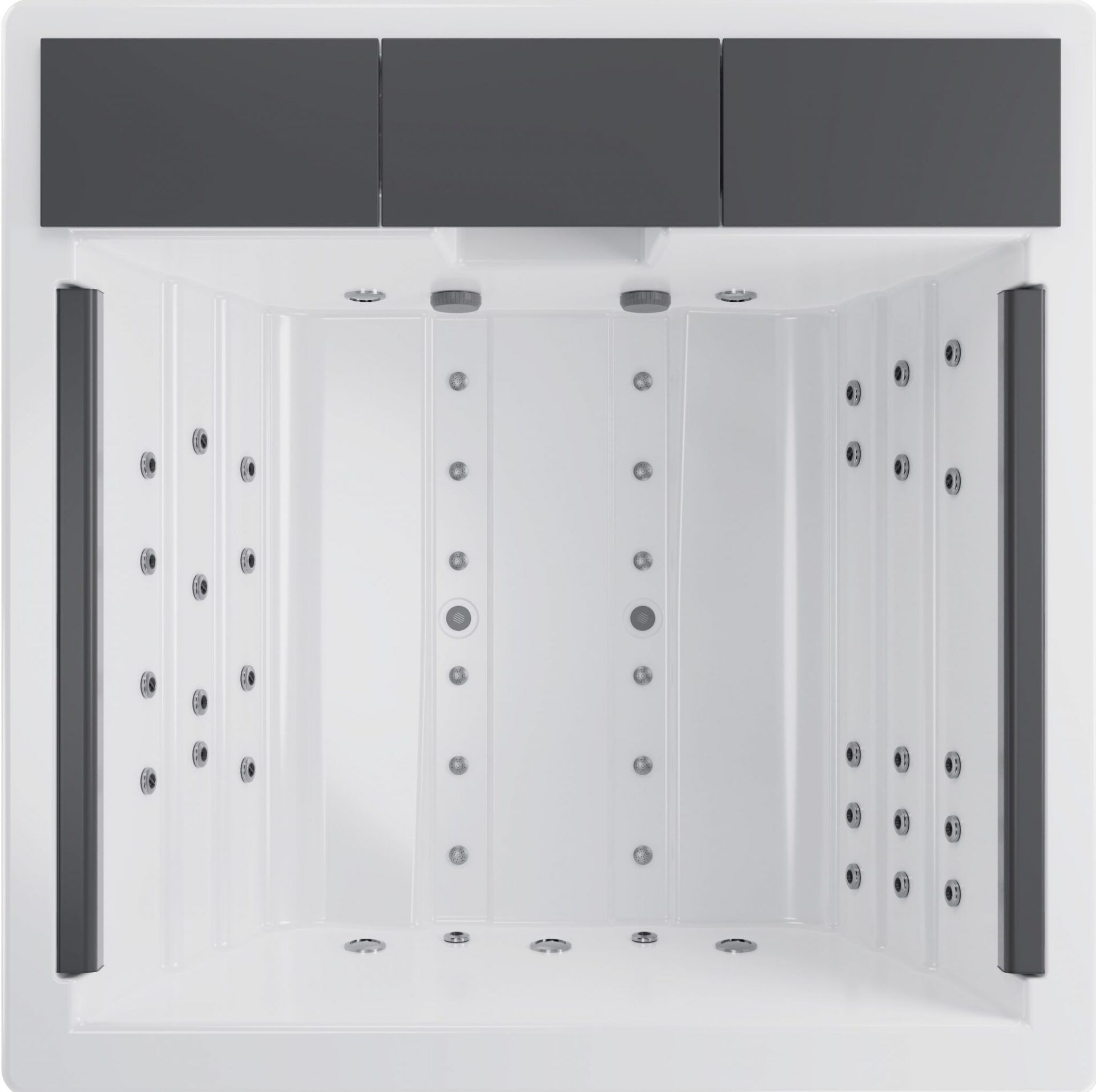 the inside of the Cube Spa hot tub from hypa spa
