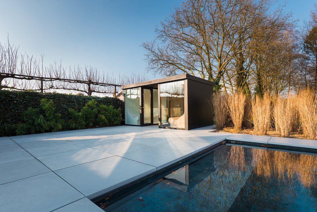 outdoor steam room and sauna
