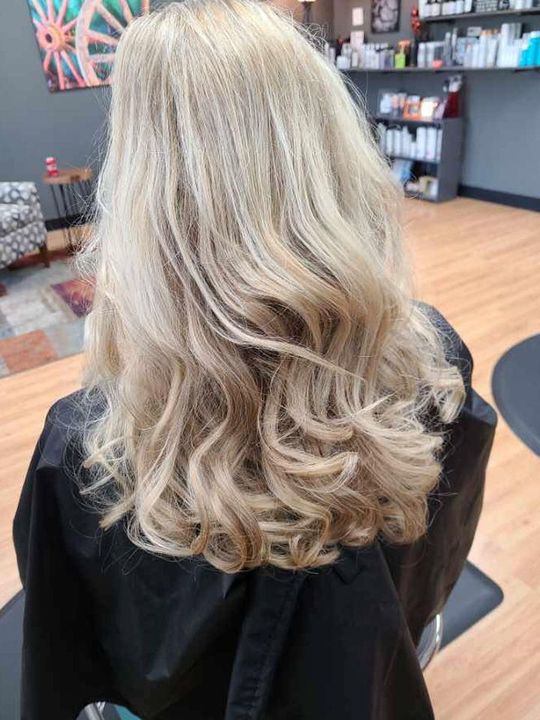Blonde Woman With Curly Hair
