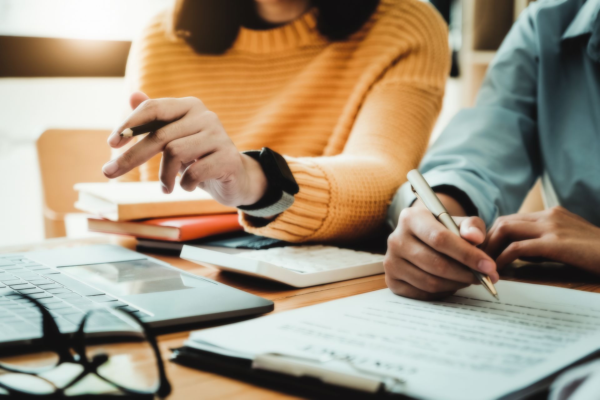 Family gathering estate documents before filing an Oklahoma probate