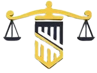 Gold and black scales with a gold-and-black striped emblem in the center